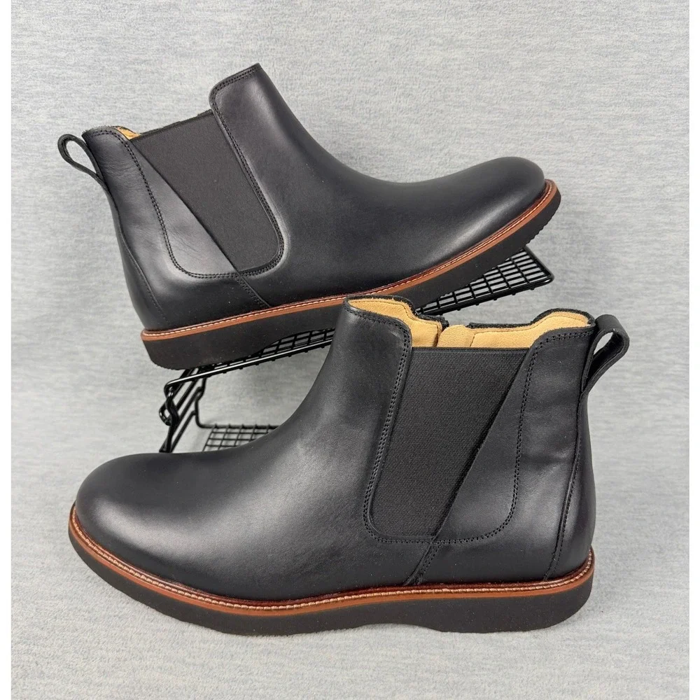 Samuel Hubbard 24 Seven 2.0 Boots Mens 10.5 M Black Leather Chelsea Side Zip